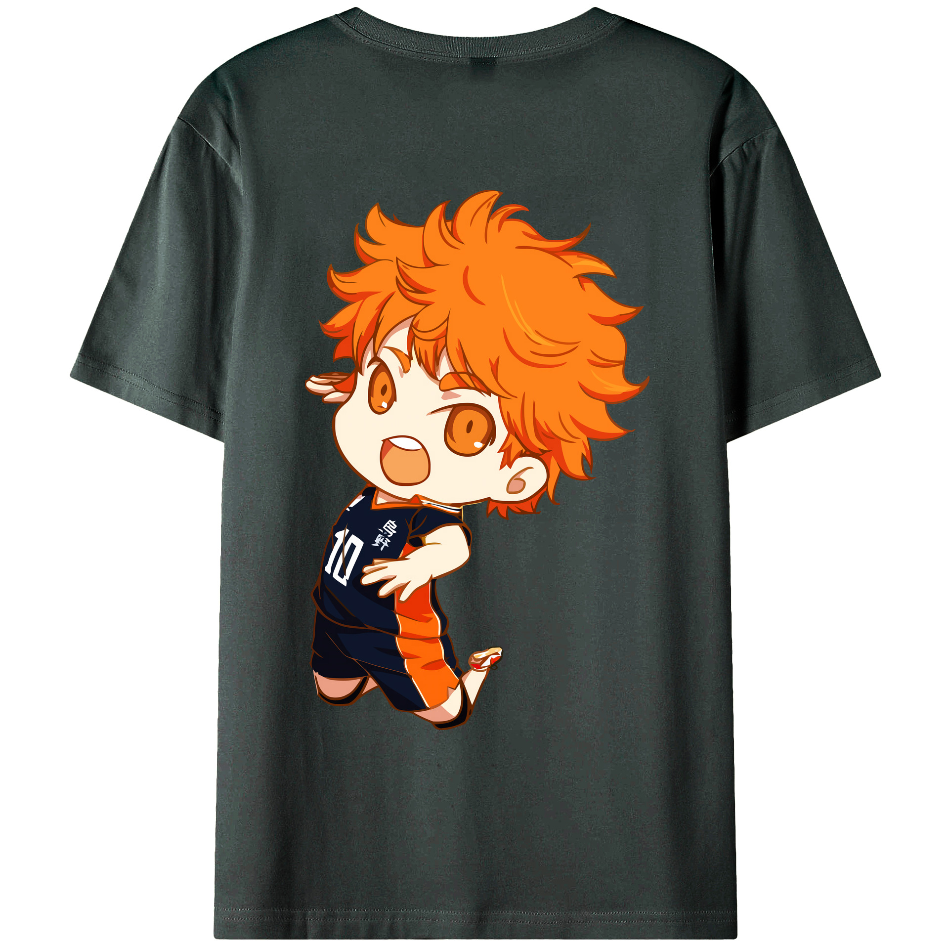 （画像用） ハイキュー!! Haikyu!! 綿100％ メンズ半袖Tシャツ（バックプリント） 通気性